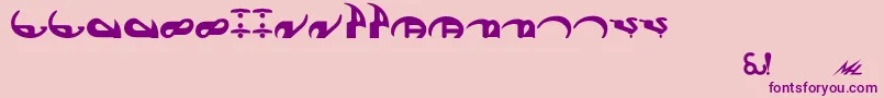 Veknoid Font – Purple Fonts on Pink Background