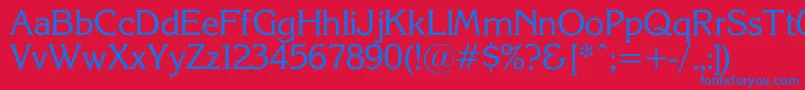 KorinnaSu Font – Blue Fonts on Red Background