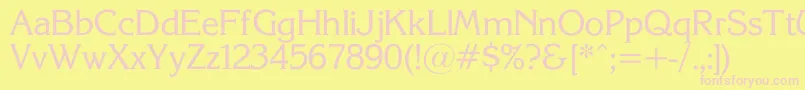 KorinnaSu Font – Pink Fonts on Yellow Background