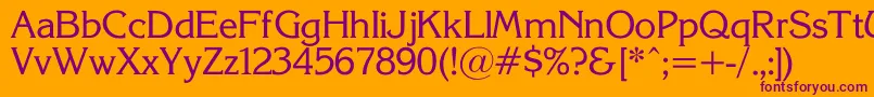 KorinnaSu Font – Purple Fonts on Orange Background