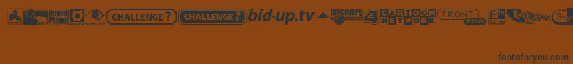 Шрифт UkDigitalTvChannelLogos – чёрные шрифты на коричневом фоне