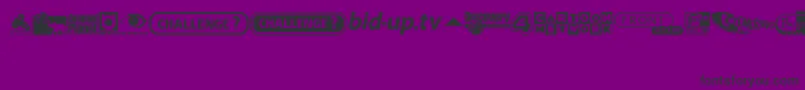 UkDigitalTvChannelLogos Font – Black Fonts on Purple Background