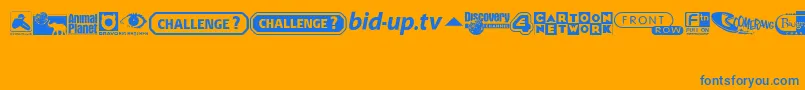 UkDigitalTvChannelLogos Font – Blue Fonts on Orange Background