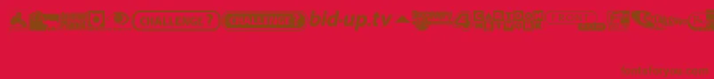 UkDigitalTvChannelLogos Font – Brown Fonts on Red Background