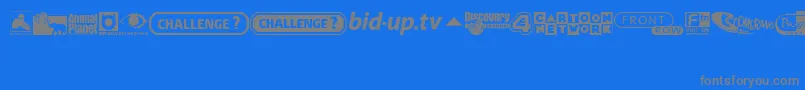 UkDigitalTvChannelLogos Font – Gray Fonts on Blue Background