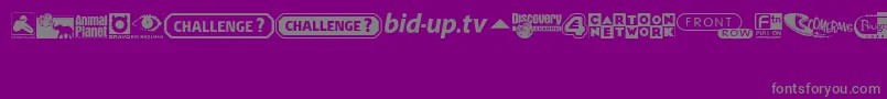 UkDigitalTvChannelLogos Font – Gray Fonts on Purple Background