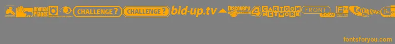 UkDigitalTvChannelLogos Font – Orange Fonts on Gray Background