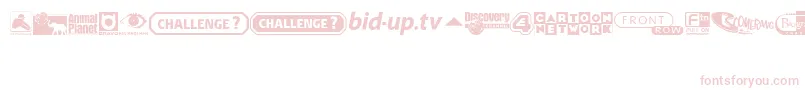 Шрифт UkDigitalTvChannelLogos – розовые шрифты
