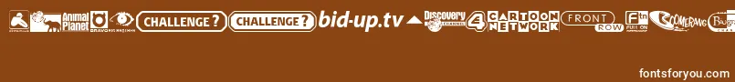 UkDigitalTvChannelLogos Font – White Fonts on Brown Background