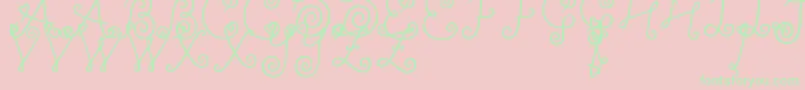 YleeDalkomRollCake Font – Green Fonts on Pink Background