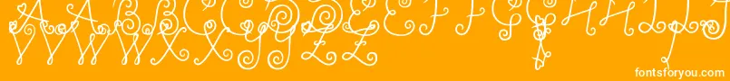 YleeDalkomRollCake Font – White Fonts on Orange Background