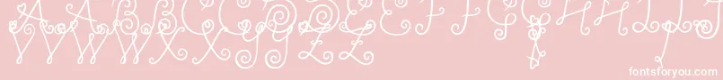 YleeDalkomRollCake Font – White Fonts on Pink Background