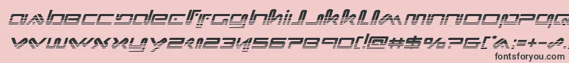 Xephyrhalfital-Schriftart – Schwarze Schriften auf rosa Hintergrund