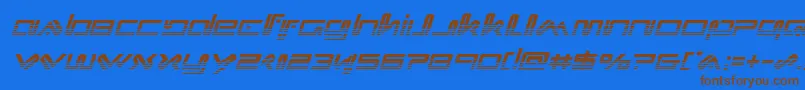 Шрифт Xephyrhalfital – коричневые шрифты на синем фоне