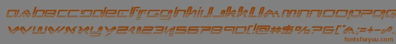 Xephyrhalfital-fontti – ruskeat fontit harmaalla taustalla