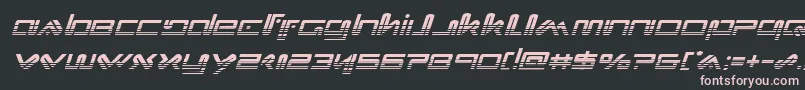フォントXephyrhalfital – 黒い背景にピンクのフォント