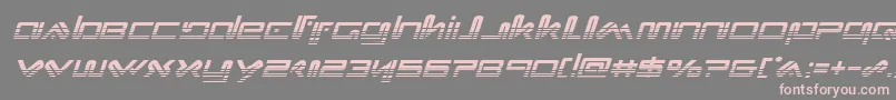 Xephyrhalfital-fontti – vaaleanpunaiset fontit harmaalla taustalla