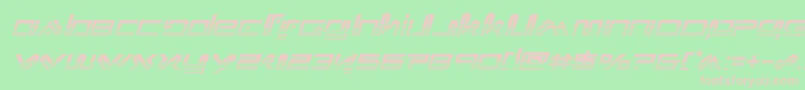 Xephyrhalfital-Schriftart – Rosa Schriften auf grünem Hintergrund