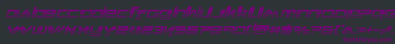 フォントXephyrhalfital – 黒い背景に紫のフォント