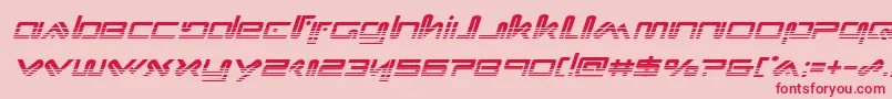 Xephyrhalfital-fontti – punaiset fontit vaaleanpunaisella taustalla