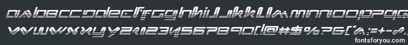 フォントXephyrhalfital – 黒い背景に白い文字
