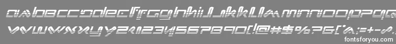 フォントXephyrhalfital – 灰色の背景に白い文字