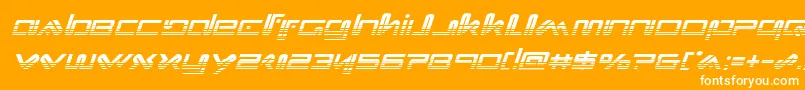 Шрифт Xephyrhalfital – белые шрифты на оранжевом фоне