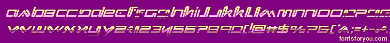 Xephyrhalfital Font – Yellow Fonts on Purple Background