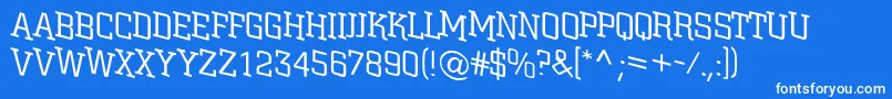 フォントCityn20 – 青い背景に白い文字