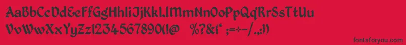 KingthingsPetrock Font – Black Fonts on Red Background