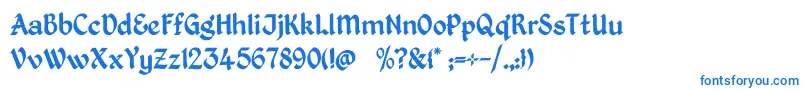 KingthingsPetrock Font – Blue Fonts on White Background