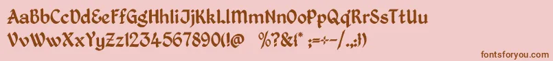 KingthingsPetrock Font – Brown Fonts on Pink Background