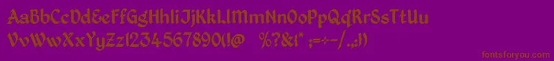 KingthingsPetrock Font – Brown Fonts on Purple Background