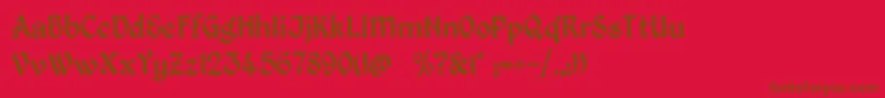 KingthingsPetrock Font – Brown Fonts on Red Background