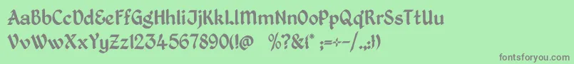 KingthingsPetrock Font – Gray Fonts on Green Background