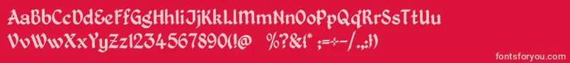 KingthingsPetrock Font – Pink Fonts on Red Background