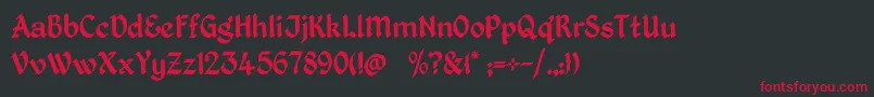 KingthingsPetrock Font – Red Fonts on Black Background