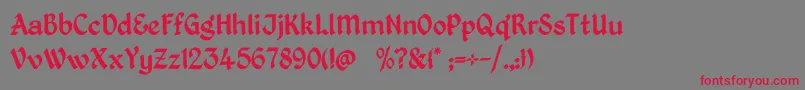 KingthingsPetrock Font – Red Fonts on Gray Background