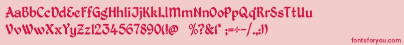 KingthingsPetrock Font – Red Fonts on Pink Background