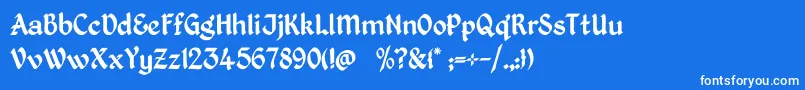 KingthingsPetrock Font – White Fonts on Blue Background