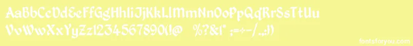 KingthingsPetrock Font – White Fonts on Yellow Background