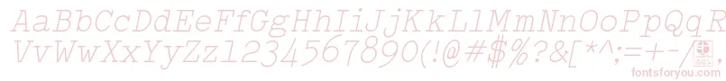 Шрифт TypowriterLightItalicDemo – розовые шрифты