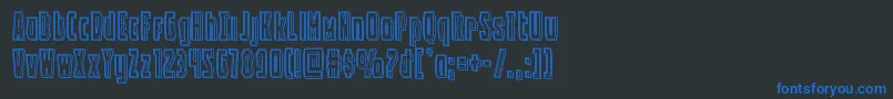 Battleworldengrave Font – Blue Fonts on Black Background