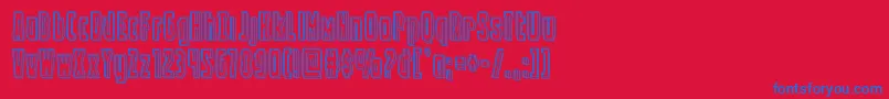 Battleworldengrave Font – Blue Fonts on Red Background