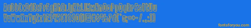 Battleworldengrave Font – Orange Fonts on Blue Background