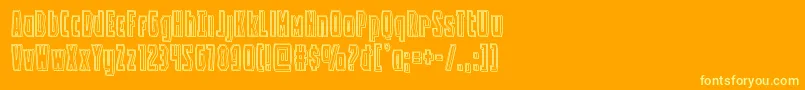 Battleworldengrave Font – Yellow Fonts on Orange Background