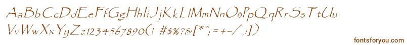 Шрифт ParadoxItalic – коричневые шрифты на белом фоне