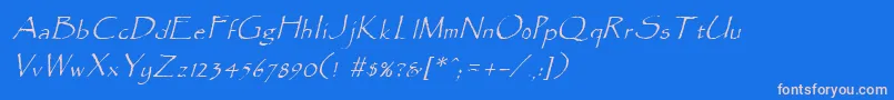 fuente ParadoxItalic – Fuentes Rosadas Sobre Fondo Azul