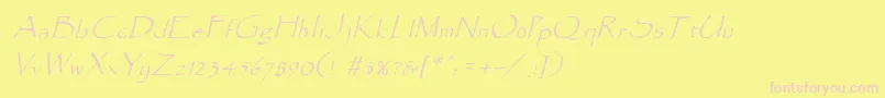 fuente ParadoxItalic – Fuentes Rosadas Sobre Fondo Amarillo