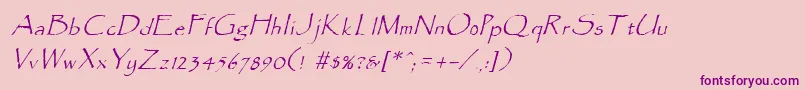 Шрифт ParadoxItalic – фиолетовые шрифты на розовом фоне